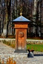 Courtyard of Monastery Sambata. Fagaras, Transylvania. Royalty Free Stock Photo